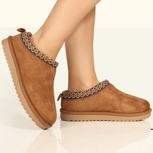 Tamsin Tan Faux Suede Slip On Boots